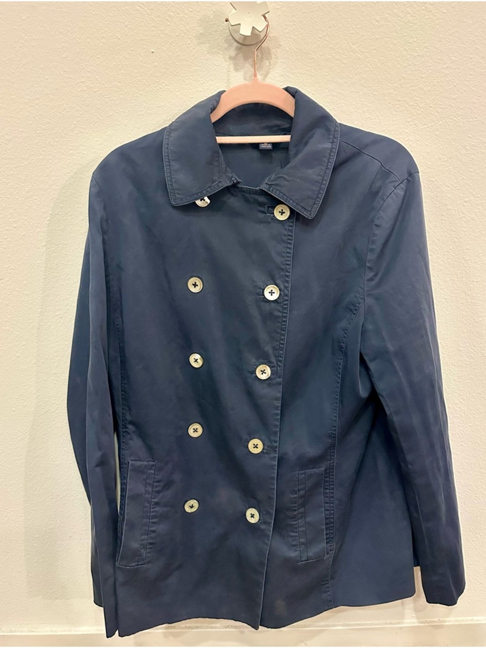 Brooks Brothers - Navy Trench Blazer Coat - Women’s Size 10 (Medium) - Preppy